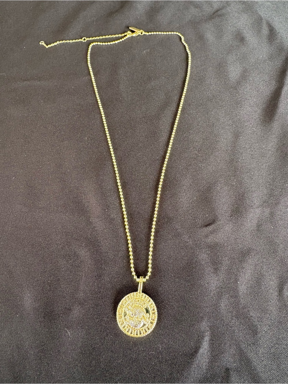 Melinda Maria Gold Coin Medallion Necklace-Pisces
